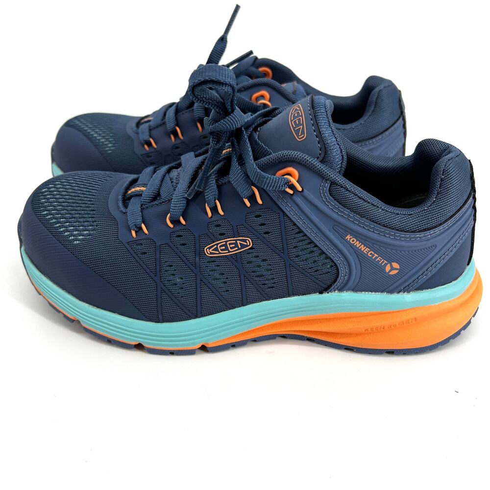 Keen Utility Womens Vista Energy Carbon Fiber Toe Blue Orange Shoe Size 7 M NEW